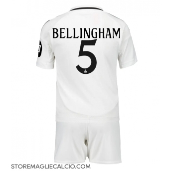 Real Madrid Jude Bellingham #5 Maglia Gara Casa Repliche 2024-25 Bambino